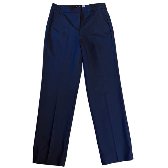 J. Crew Carreman Kate Straight Leg 4 Season Stretch Navy Blue Pants Womens 10T - Picture 2 of 9